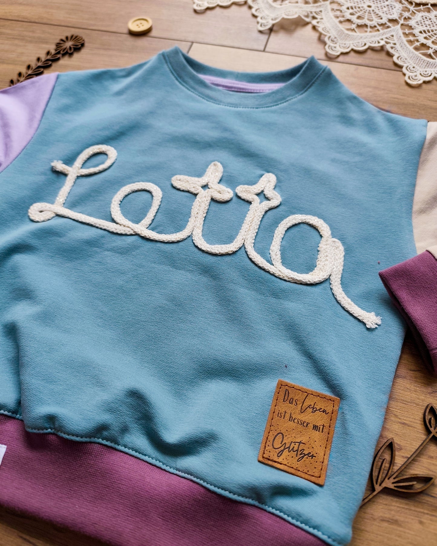 Kunstleder das Leben ist besser mit Glitzer