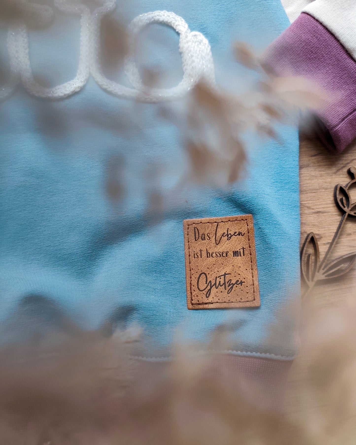 Kunstleder das Leben ist besser mit Glitzer