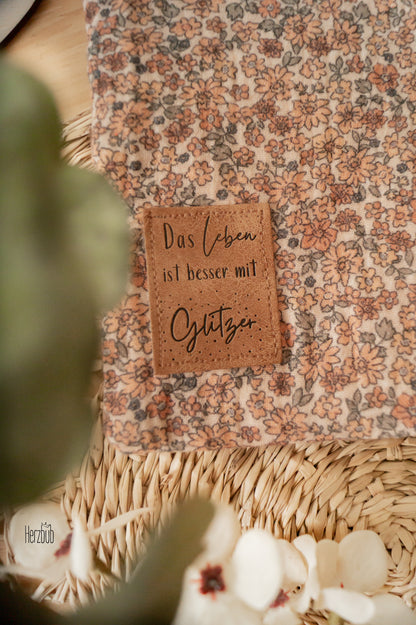 Kunstleder das Leben ist besser mit Glitzer